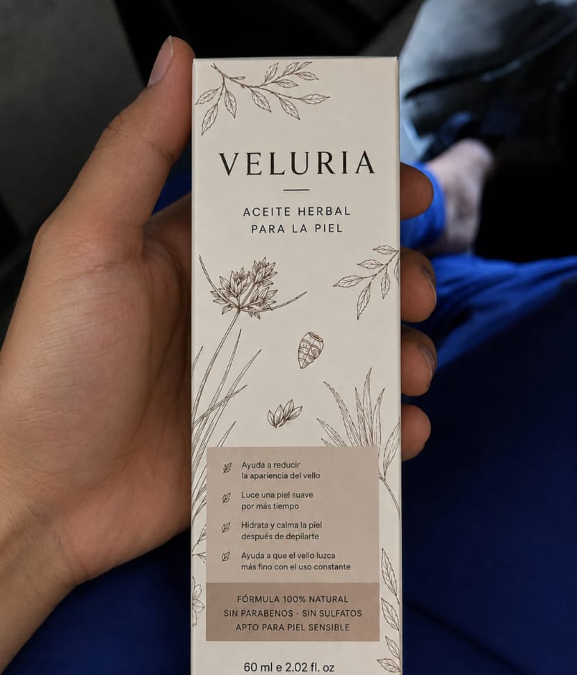 Customer photo review of Aceite Reductor de Vello Facial — Fórmula 100% Natural