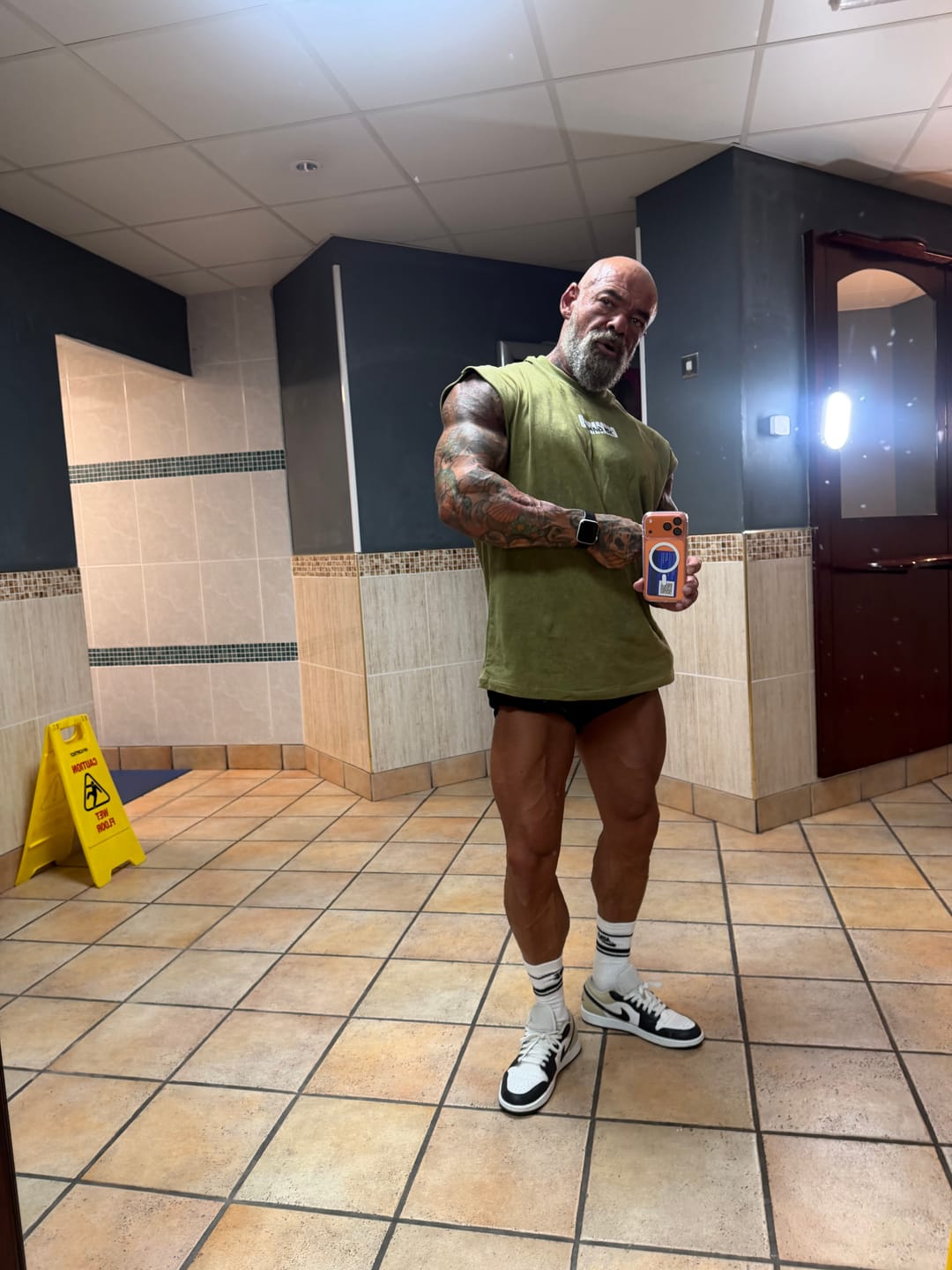 Customer photo review of GASMARK10 NO GAMES TANK TOP- GREY