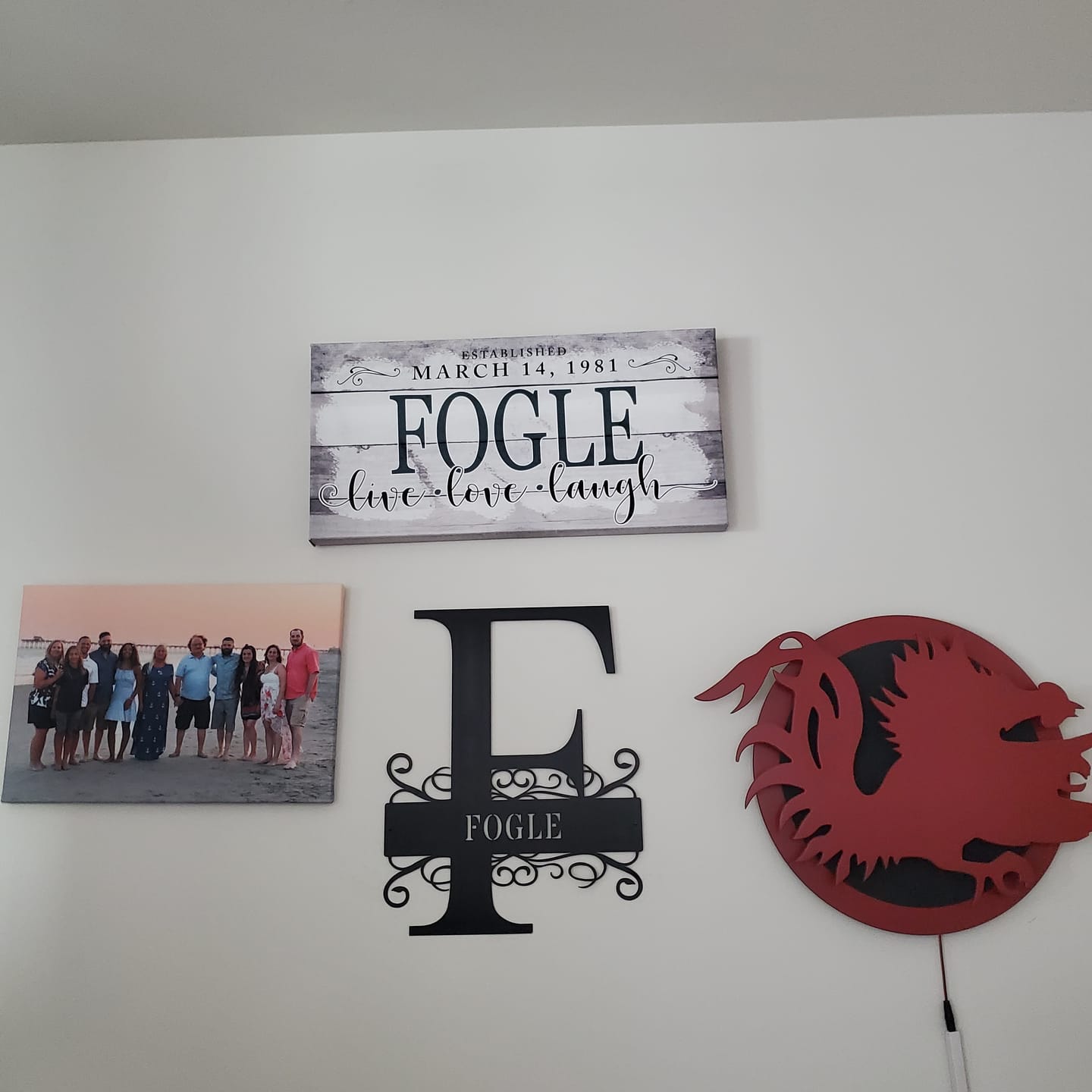 Customer photo review of Personalized - Family Name - Canvas