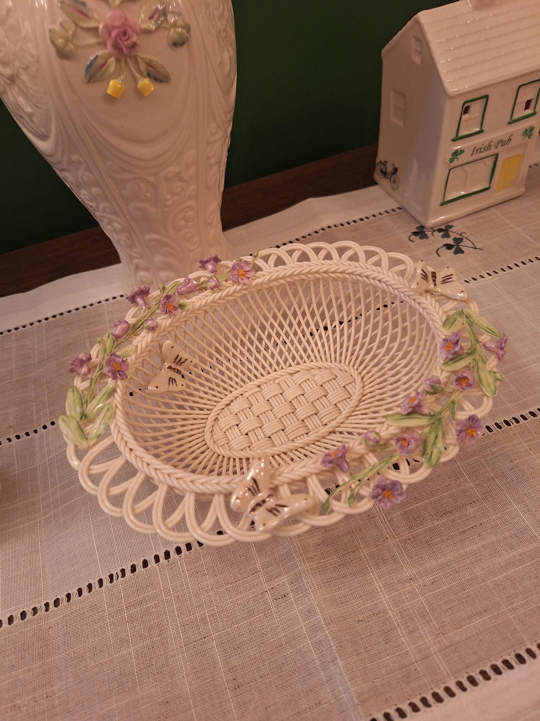 Customer photo review of Belleek Classic Annual Basket 2026 - Irish Flax