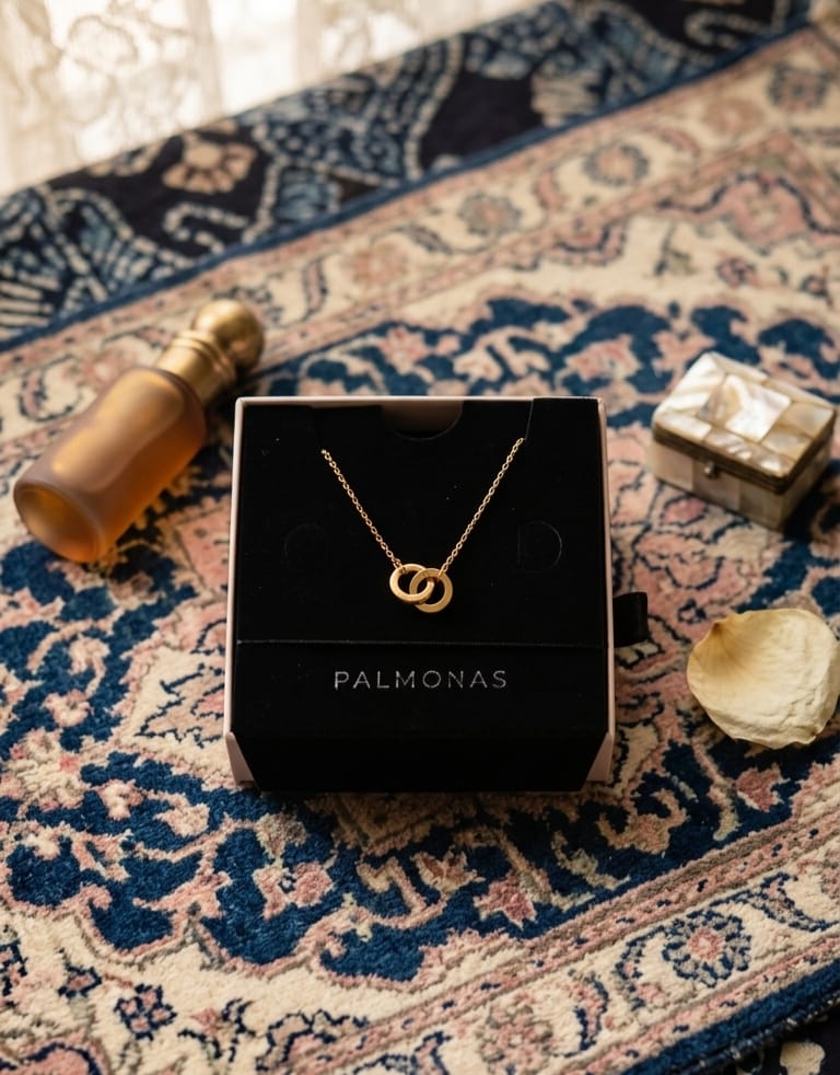 Customer photo review of Linked Circles Harmony Necklace