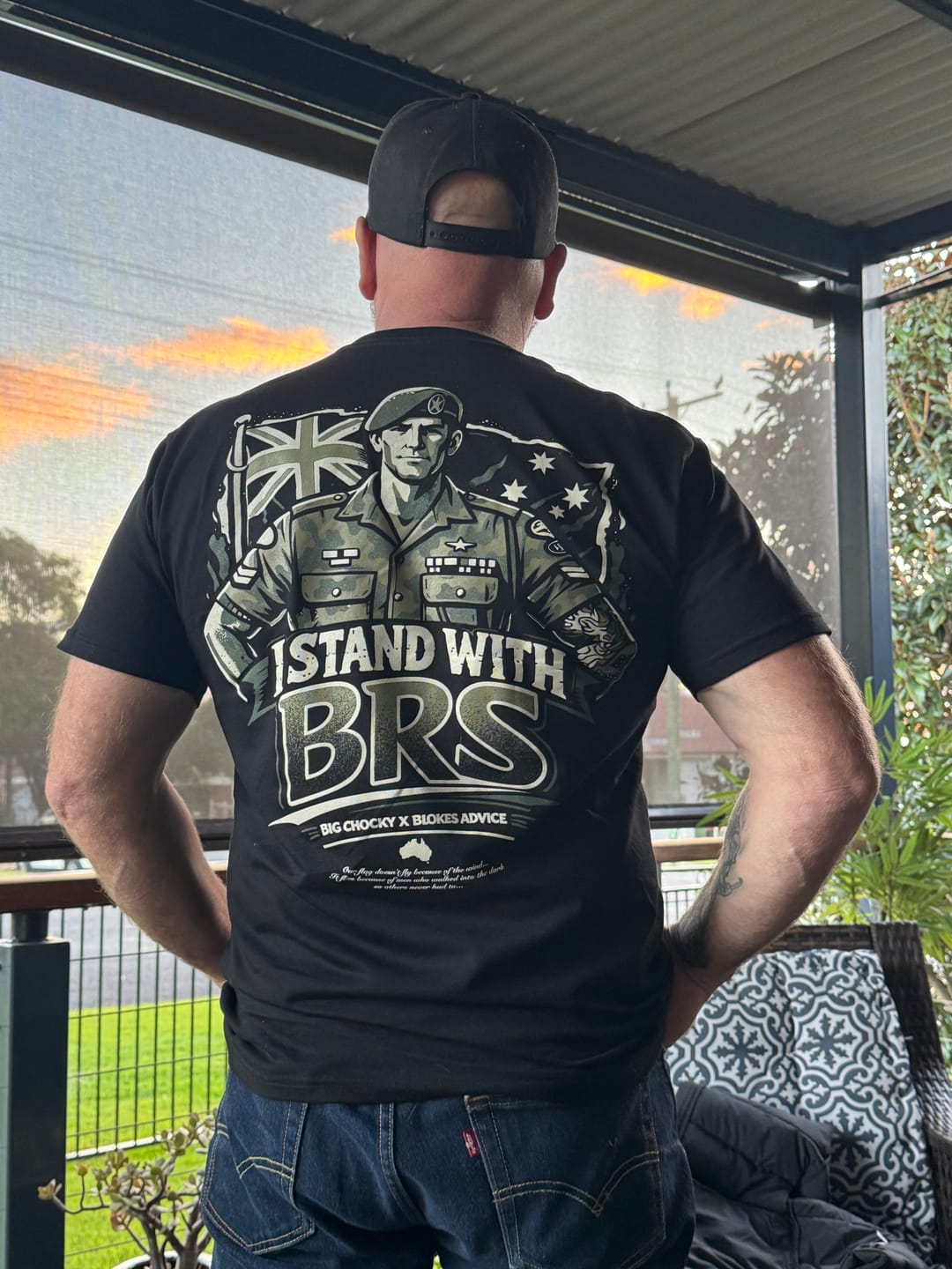 Customer photo review of Big Chocky | Stand With BRS Tee