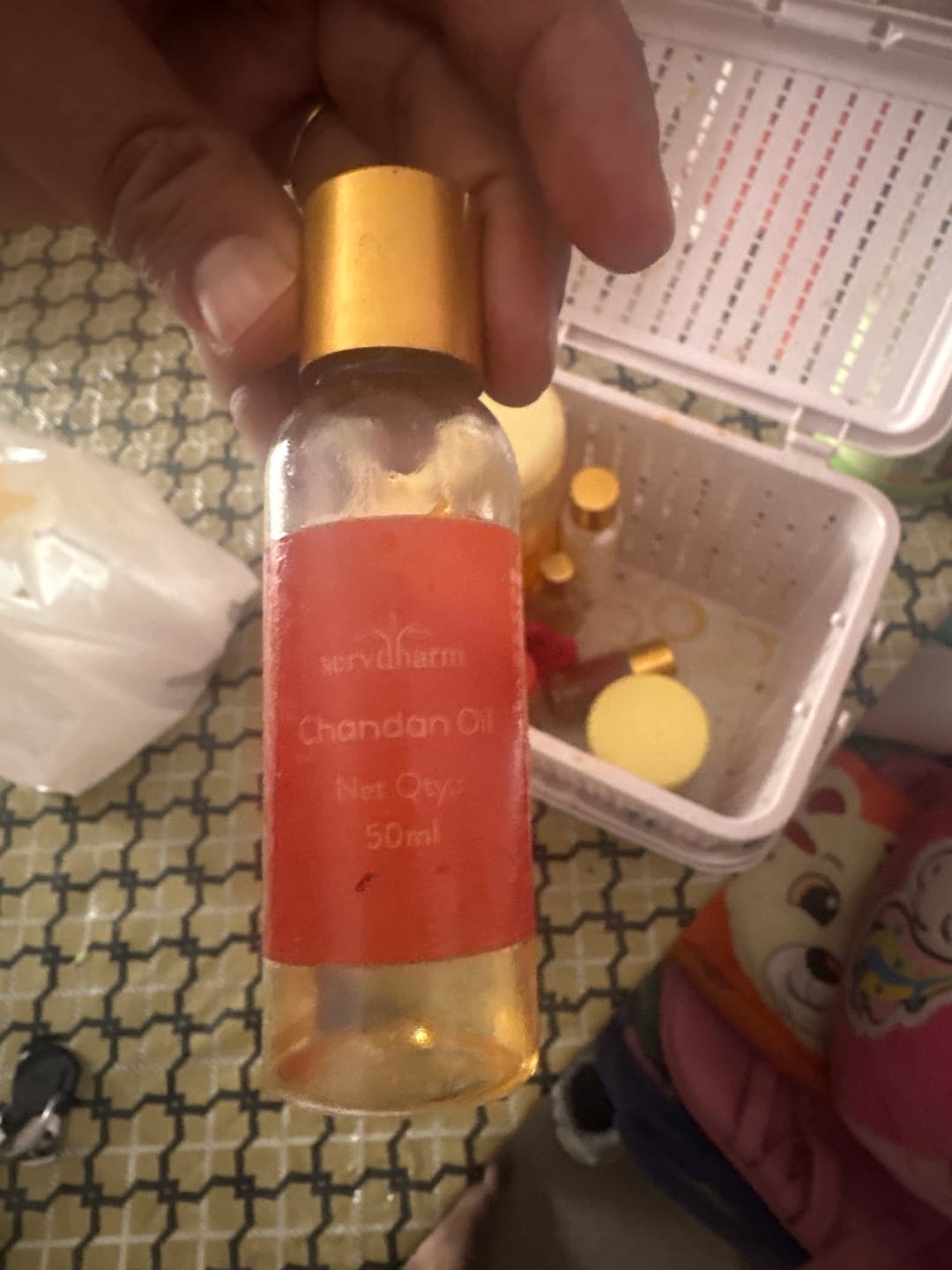 Customer photo review of Chandan Oil 50 ml | Festive Gifting Pack