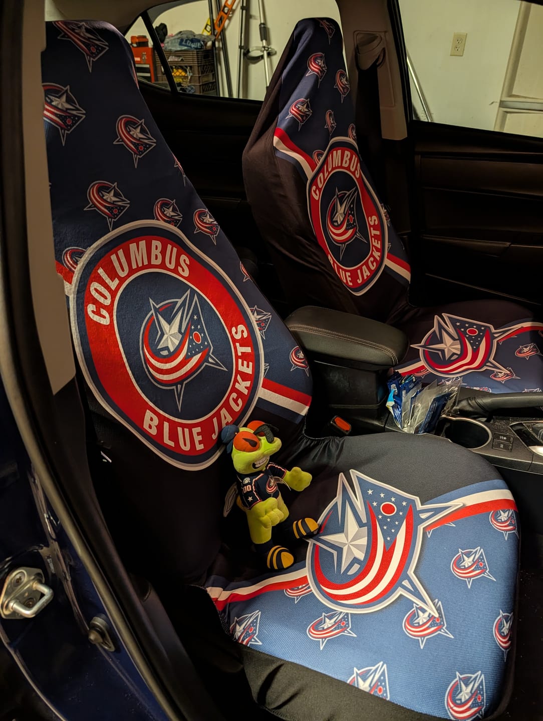 Customer photo review of Columbus Blue Jackets Car Seat Covers Custom Car Accessories For Fans