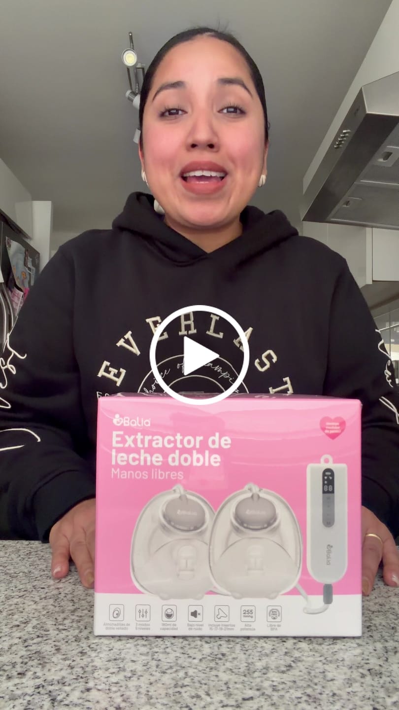 Customer video review of Extractor de leche doble manos libres