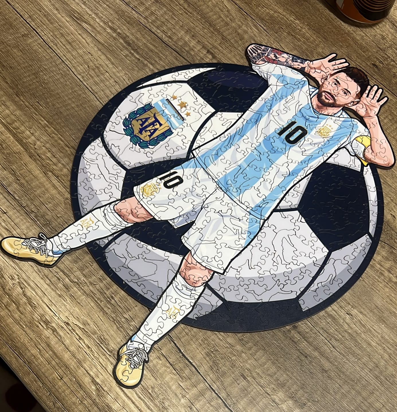 Customer photo review of Lionel Messi - Puzzle de Madera
