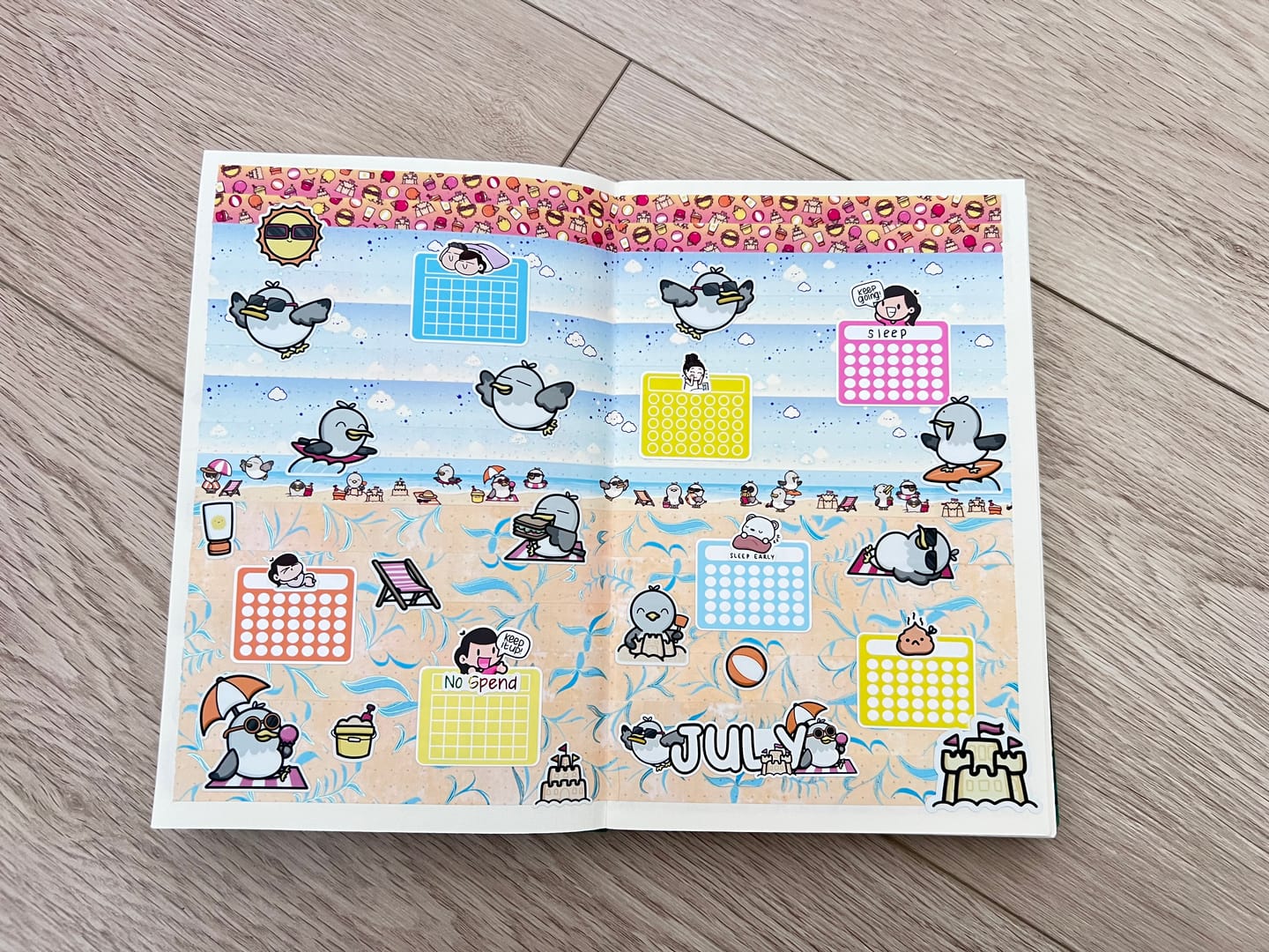 Customer photo review of Beach Birds Monthly Header - Multiple Sizes