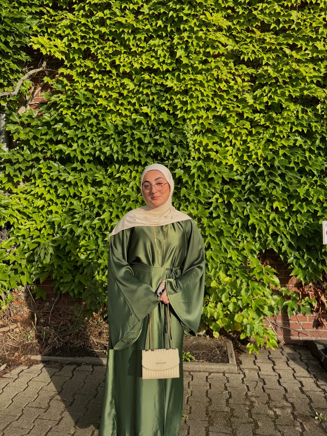 Customer photo review of Satin Wickelkleid