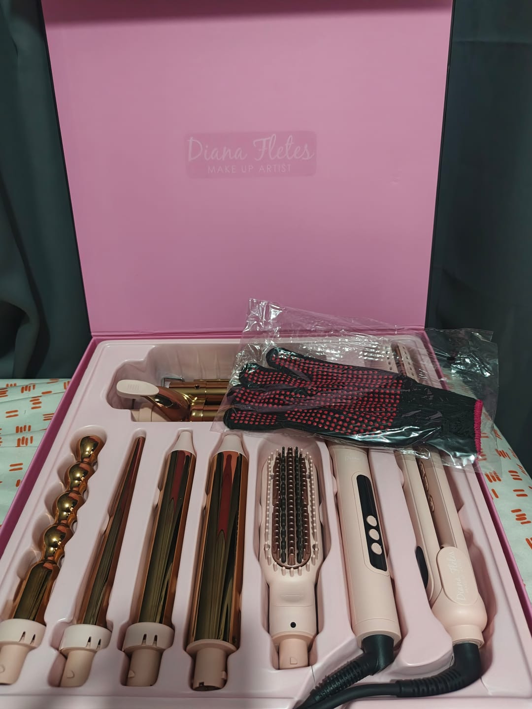 Customer photo review of Set Plancha Profesional Infrarroja + Ferro 6 en 1 Light Pink