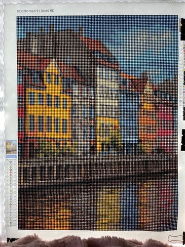 Customer photo review of Quayside Colorful Architecture (Diamond Painting)