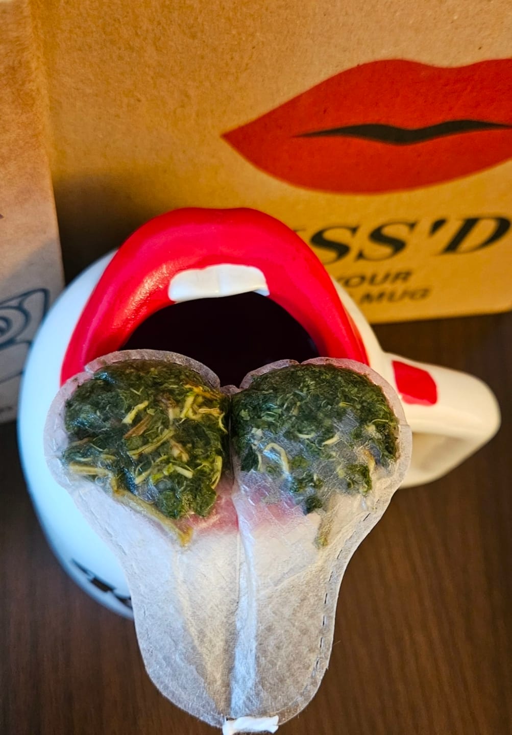 Customer photo review of KISS'D Lip Mug — Handmade Ceramic Mouth-Shaped Mug