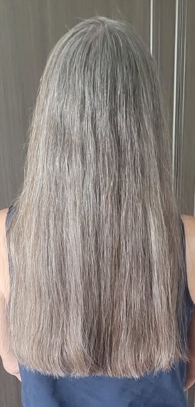 Customer photo review of Purple Rain Shampoo & Conditioner Bar