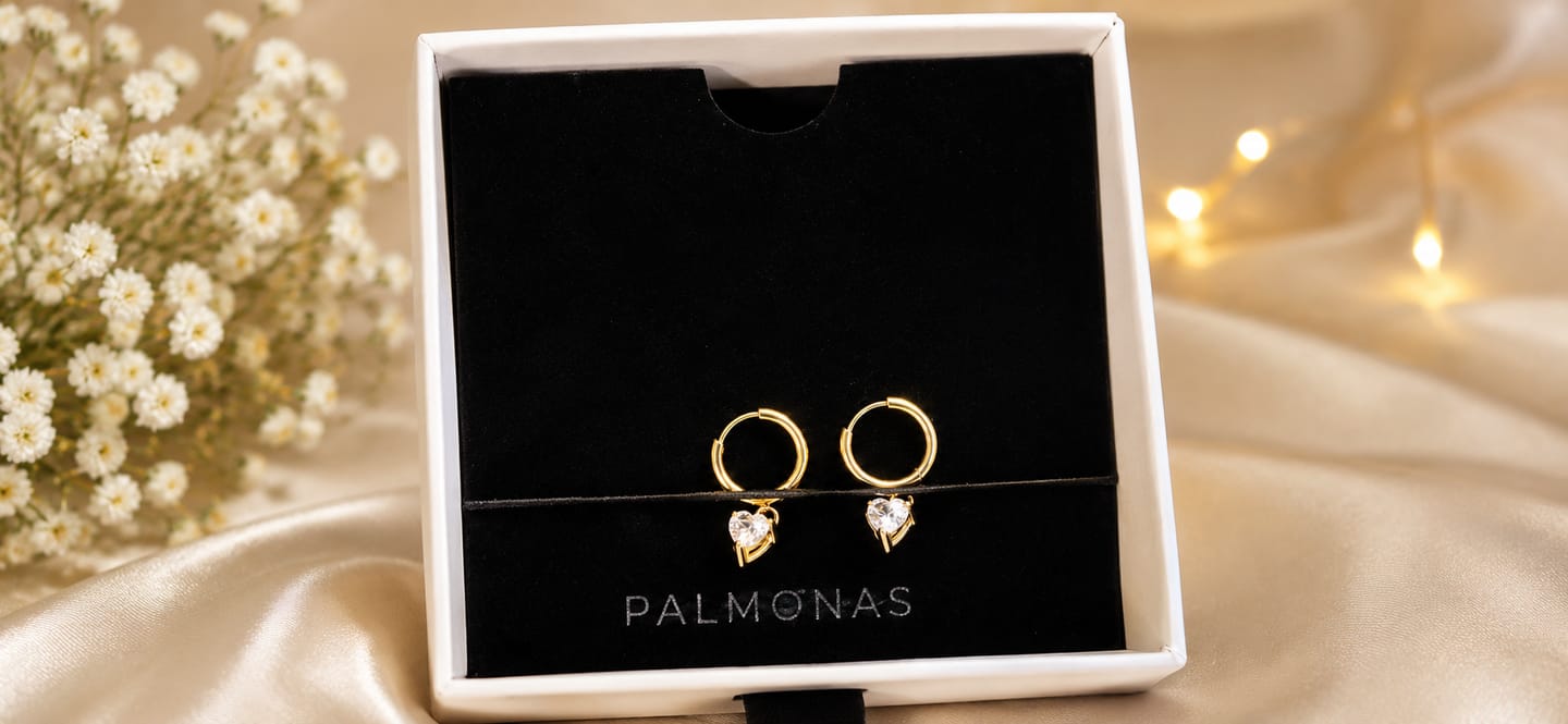 Customer photo review of Diamond Drift Drop Earrings