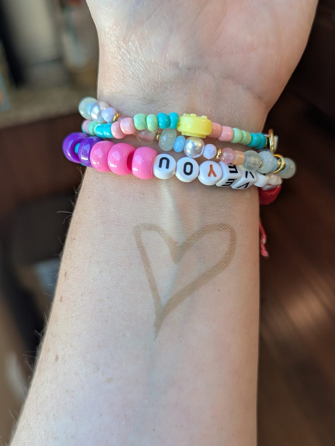 Customer photo review of NEW Heart Sketch Tattoo - Semi Permanent