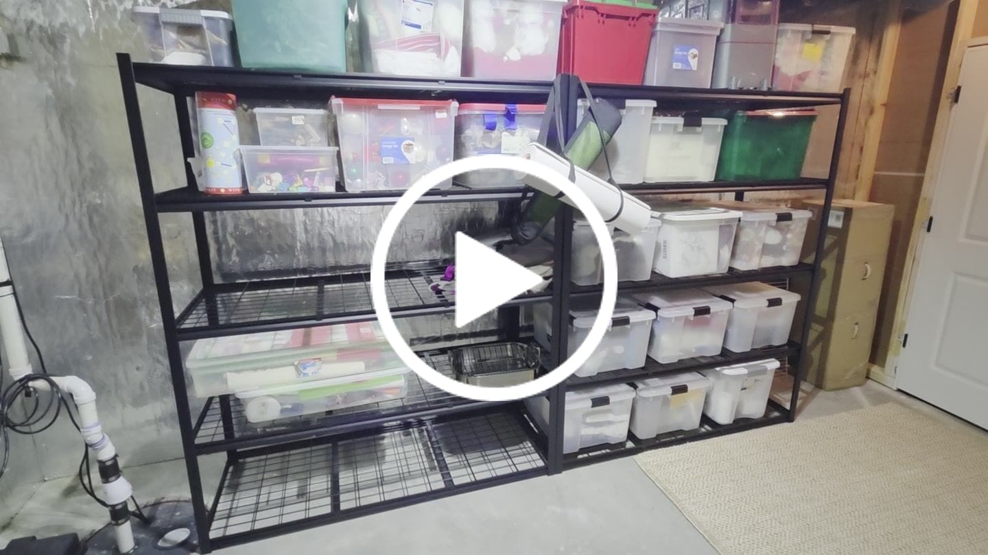Customer video review of REIBII 60" W Heavy Duty Metal Shelving Unit, Adjustable Shelves for Storage, Rust-Proof Shelving for Garage, Industrial, Warehouse, Basement & Workshop
