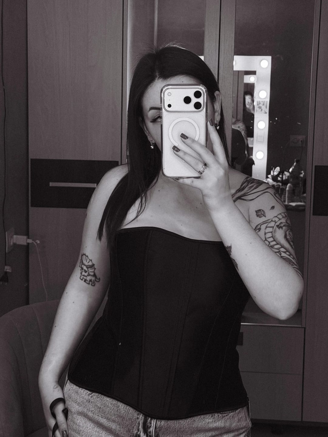 Customer photo review of Kelly Satin Corset Top