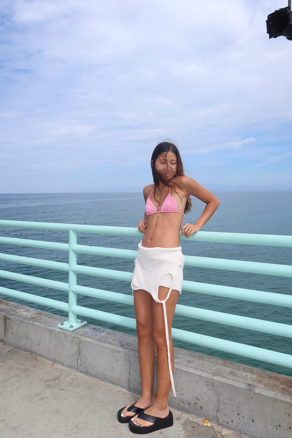 Customer photo review of 003 Seamless Triangle Bikini Top - Miami Pink