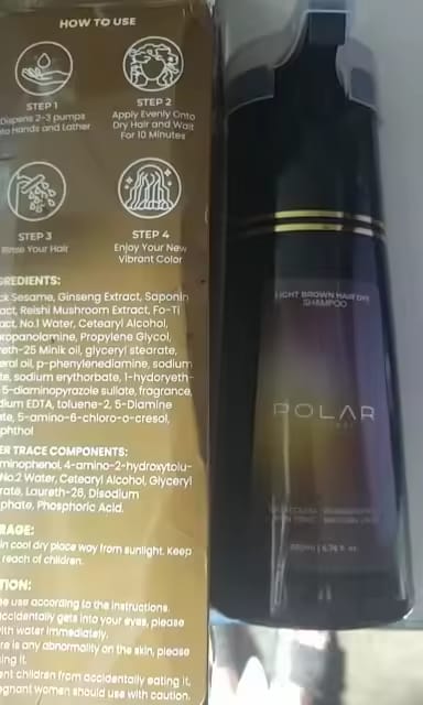 Customer photo review of Champú Tinte Instantáneo