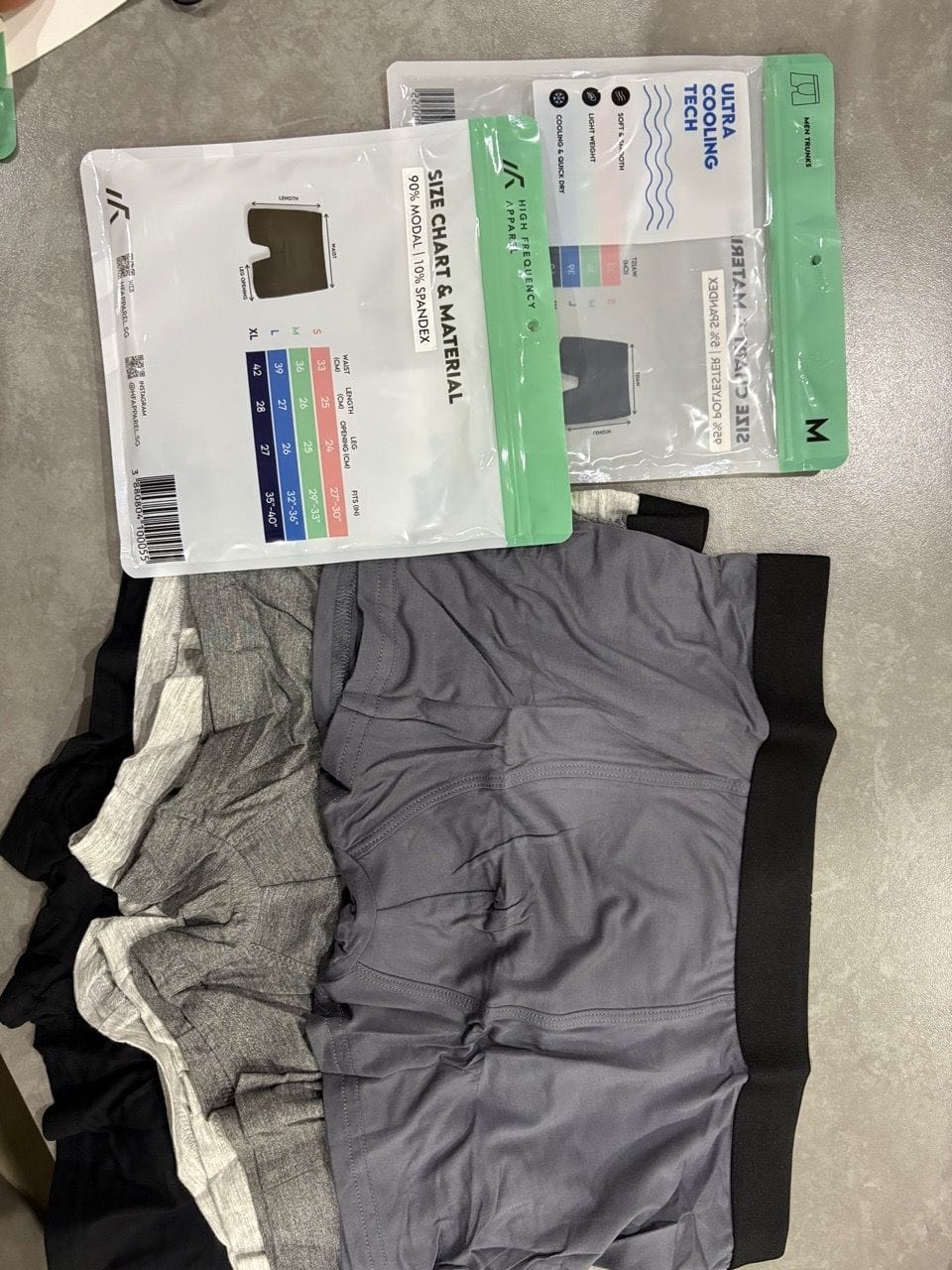 Customer photo review of Modal Cooling Boxer Briefs