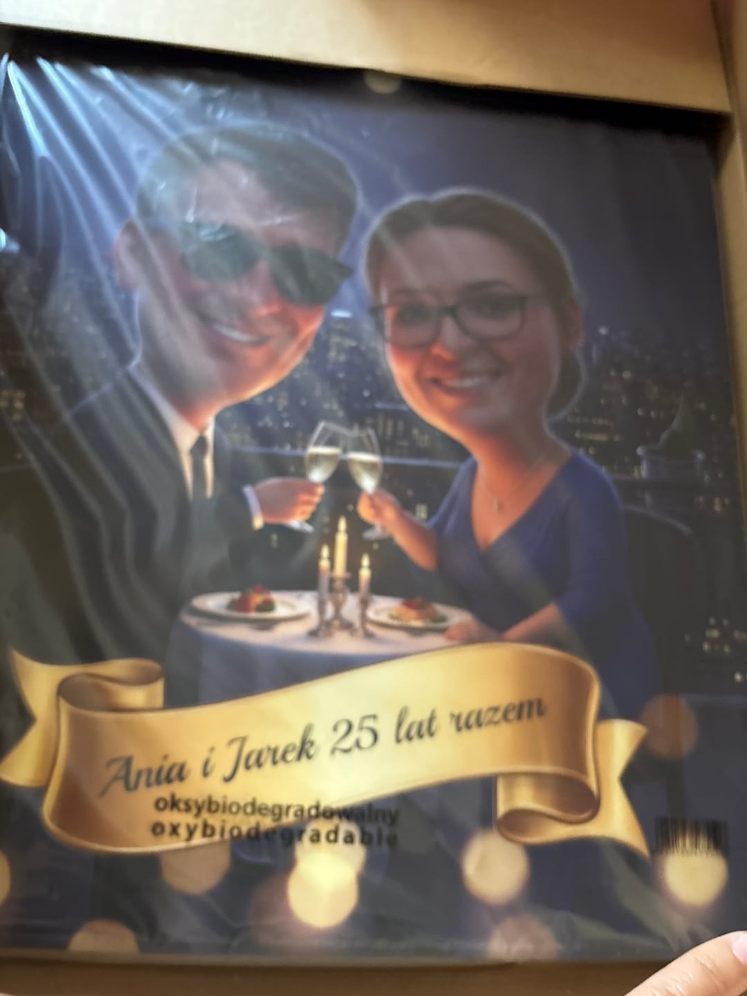 Customer photo review of Romantyczna Scena 3D - Karykatura ze zdjęcia