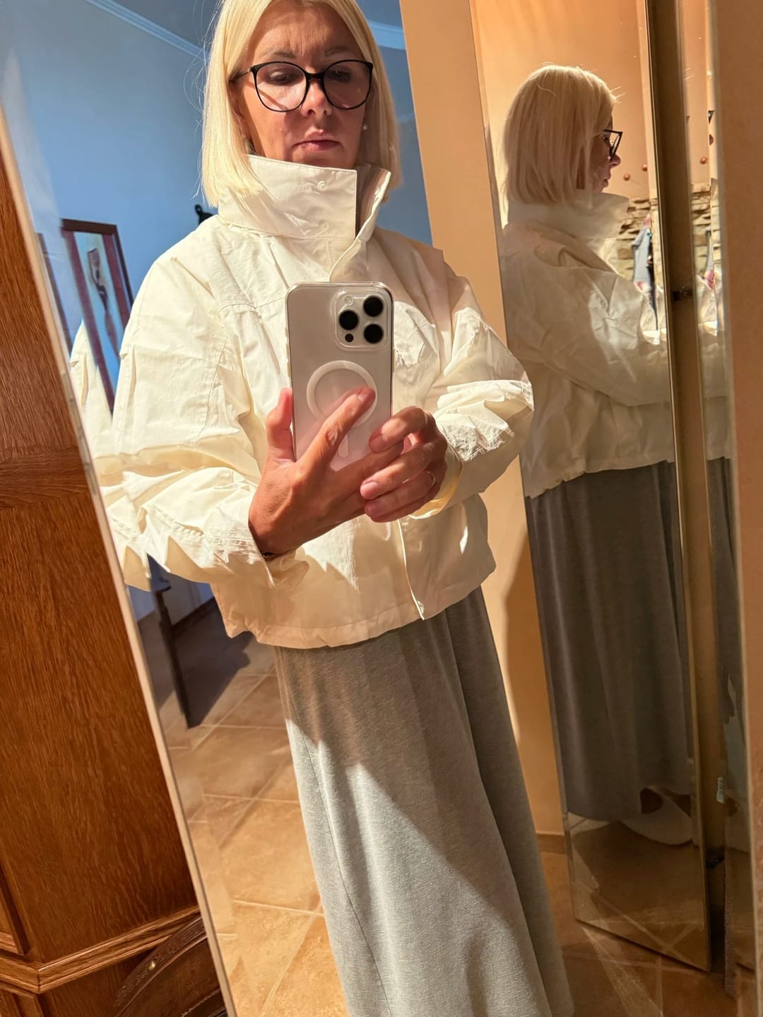 Customer photo review of Brooke Hooded Waterproof Bomber Jacket
