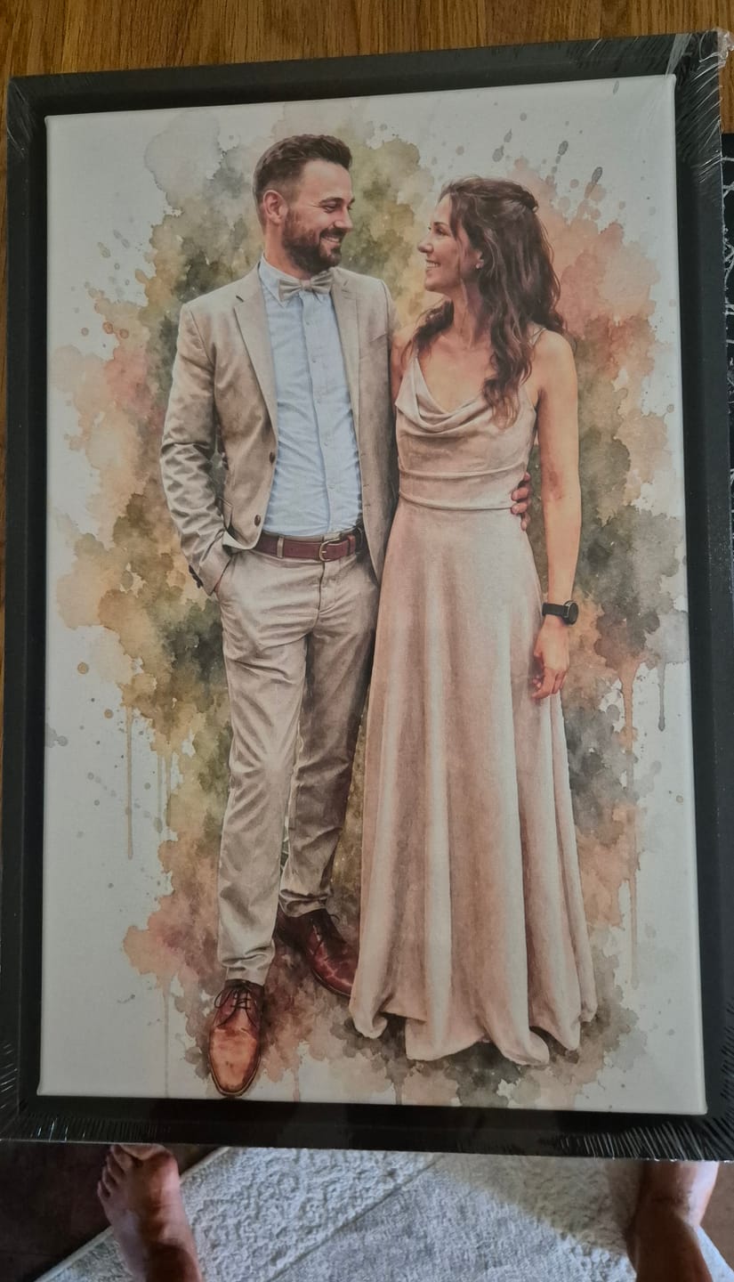 Customer photo review of Euer Foto als Aquarell | personalisierbares Poster