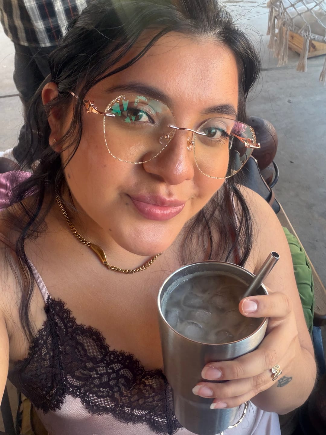 Customer photo review of Glitter Eyeglasses