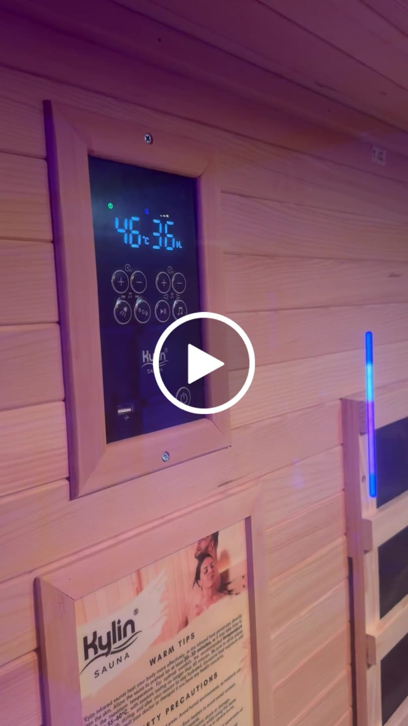 Customer video review of Kylin Low EMF Carbon Infrared Sauna Room 2 Person H6203 (Floor Heater included)