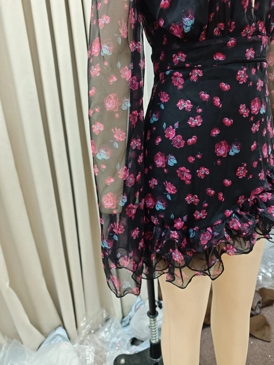 Customer photo review of Stephanie Floral Ruffled Dress