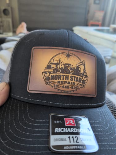 Customer photo review of Richardson 112 Custom Leather Patch Hats