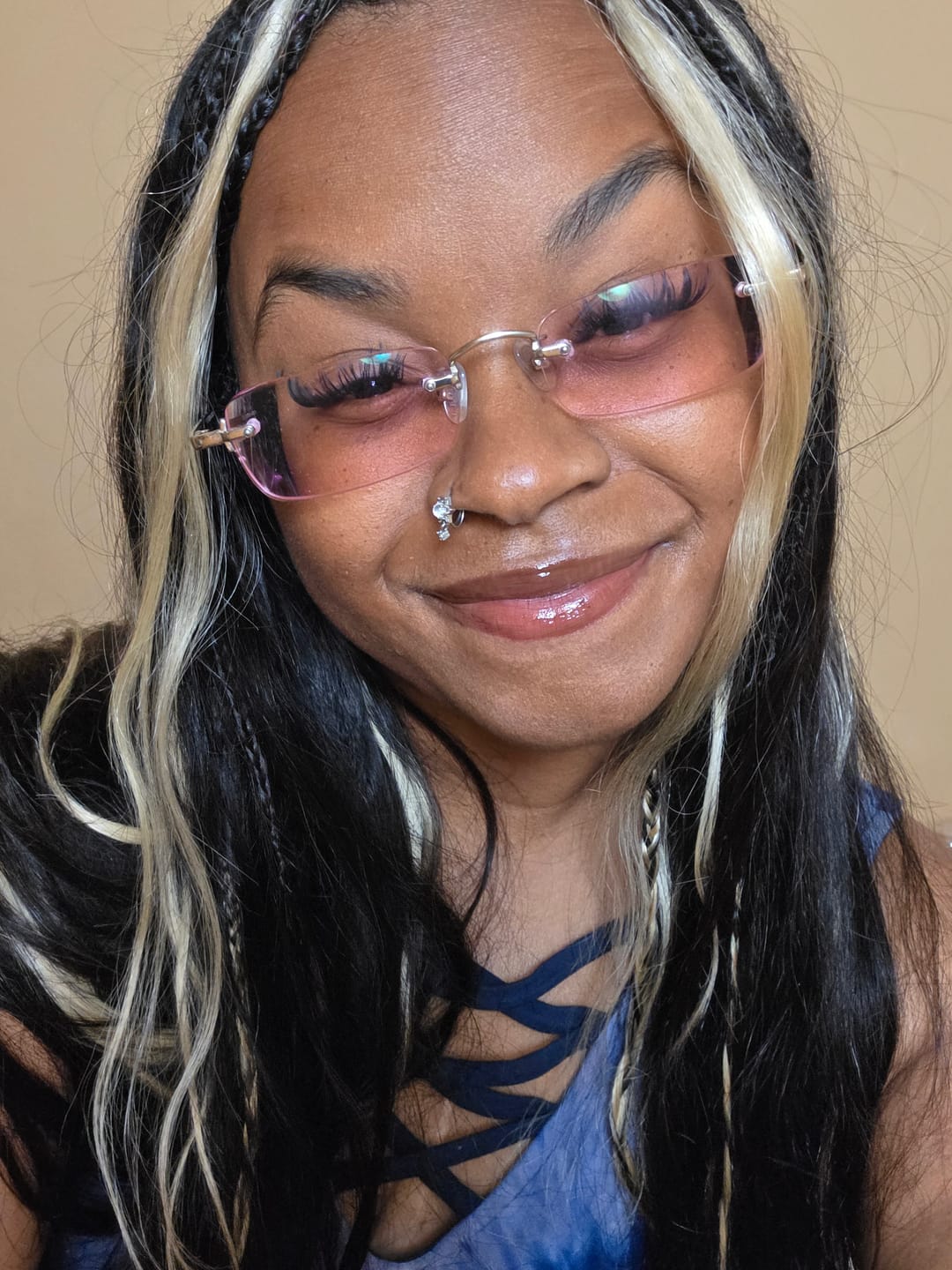 Customer photo review of Human Crochet Hair Extensions Silky Straight