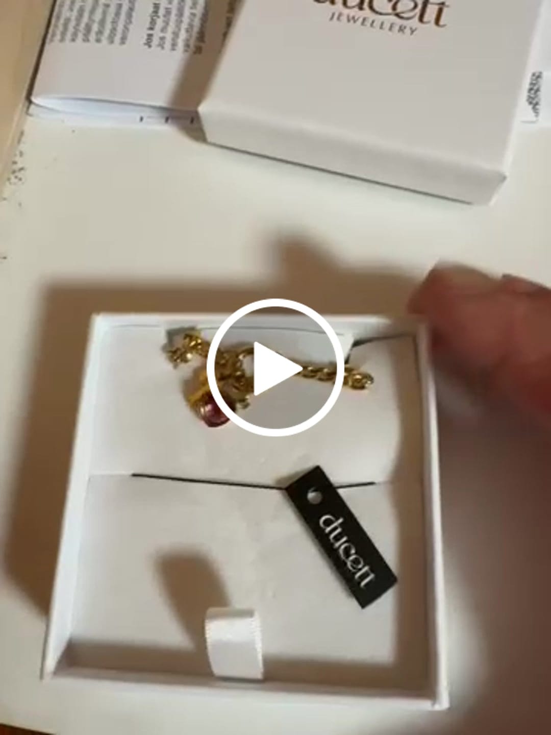 Customer video review of Letter & birthstone necklace gold
