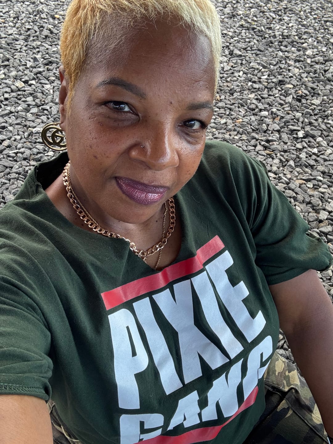 Customer photo review of Pixie Cut, Lipsitck, & Heels Tshirt