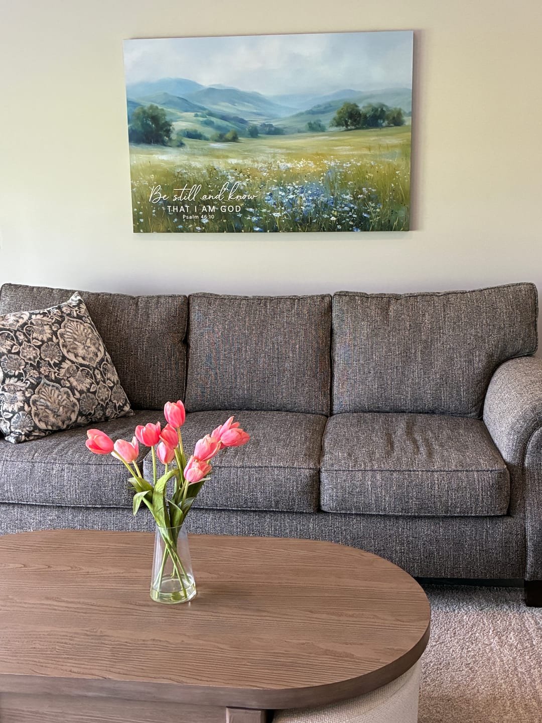 Customer photo review of Be Still And Know That I Am God Psalm 46:10 Wall Art Canvas Print