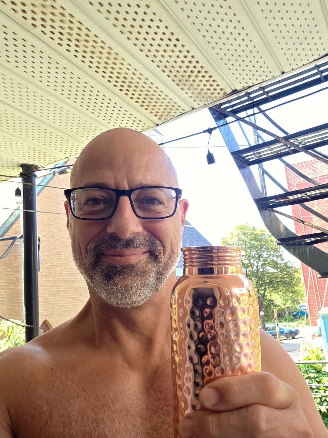 Customer photo review of Himalayan Ayurvedic Pure Copper Bottle