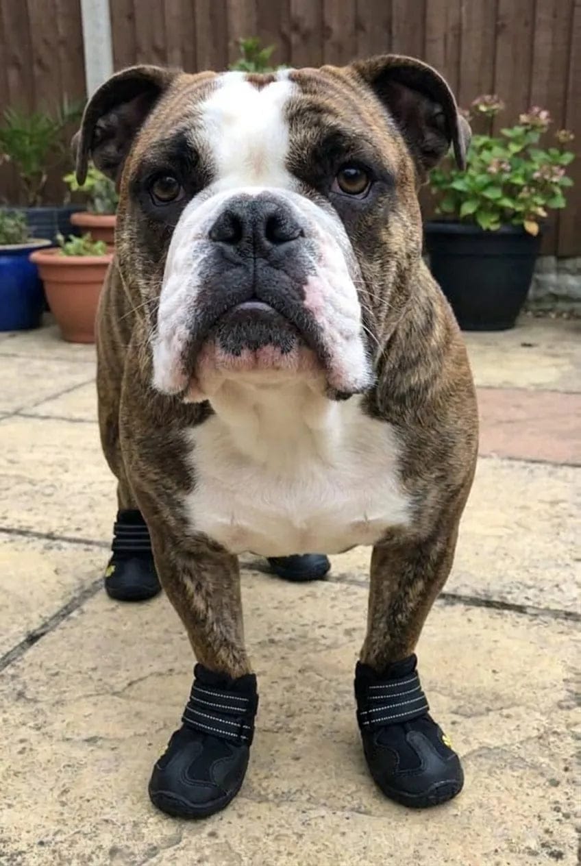 Customer photo review of Chaussures de protection pour chien