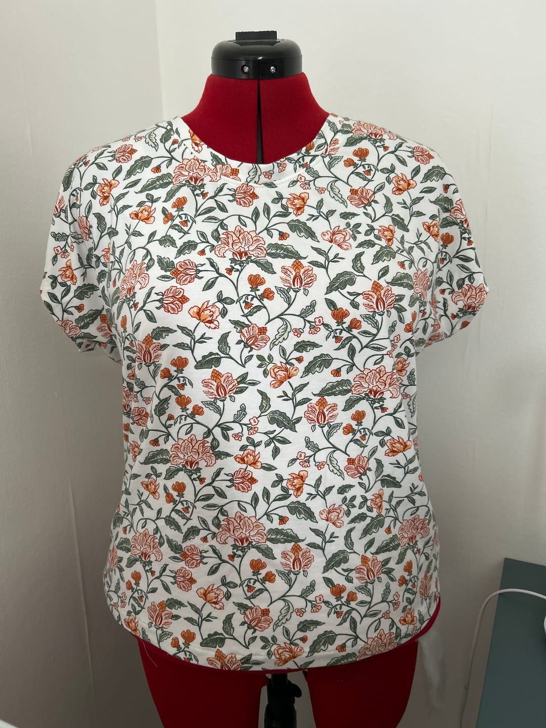 Customer photo review of Floral Bamboo Cotton Jersey Fabric