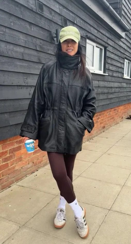 Customer photo review of Carine Leather Moto Jacket
