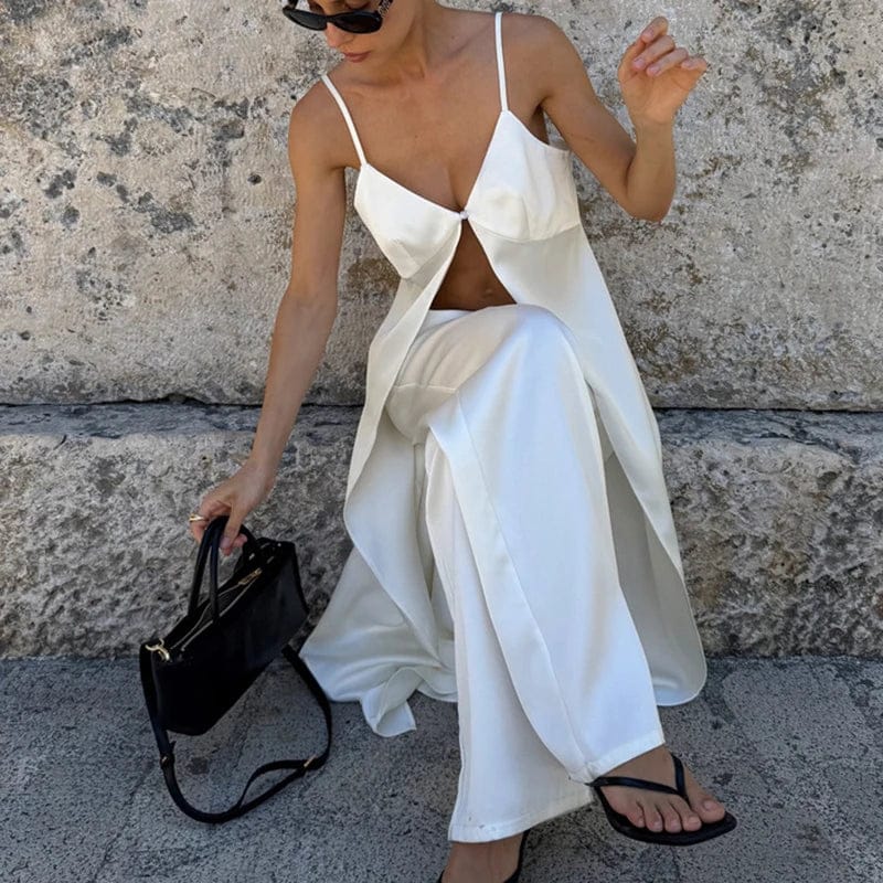 Customer photo review of Seraphine Two-Piece Satin Set