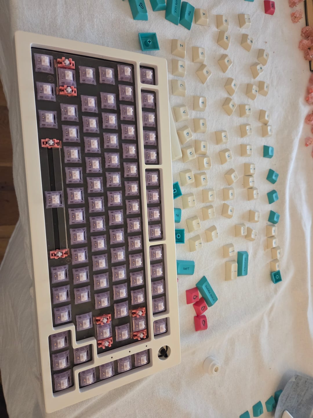 Customer photo review of KEYGEEK SU COLOR V2 LINEAR SWITCH FACTORY LUBED EDITION (10PCS)