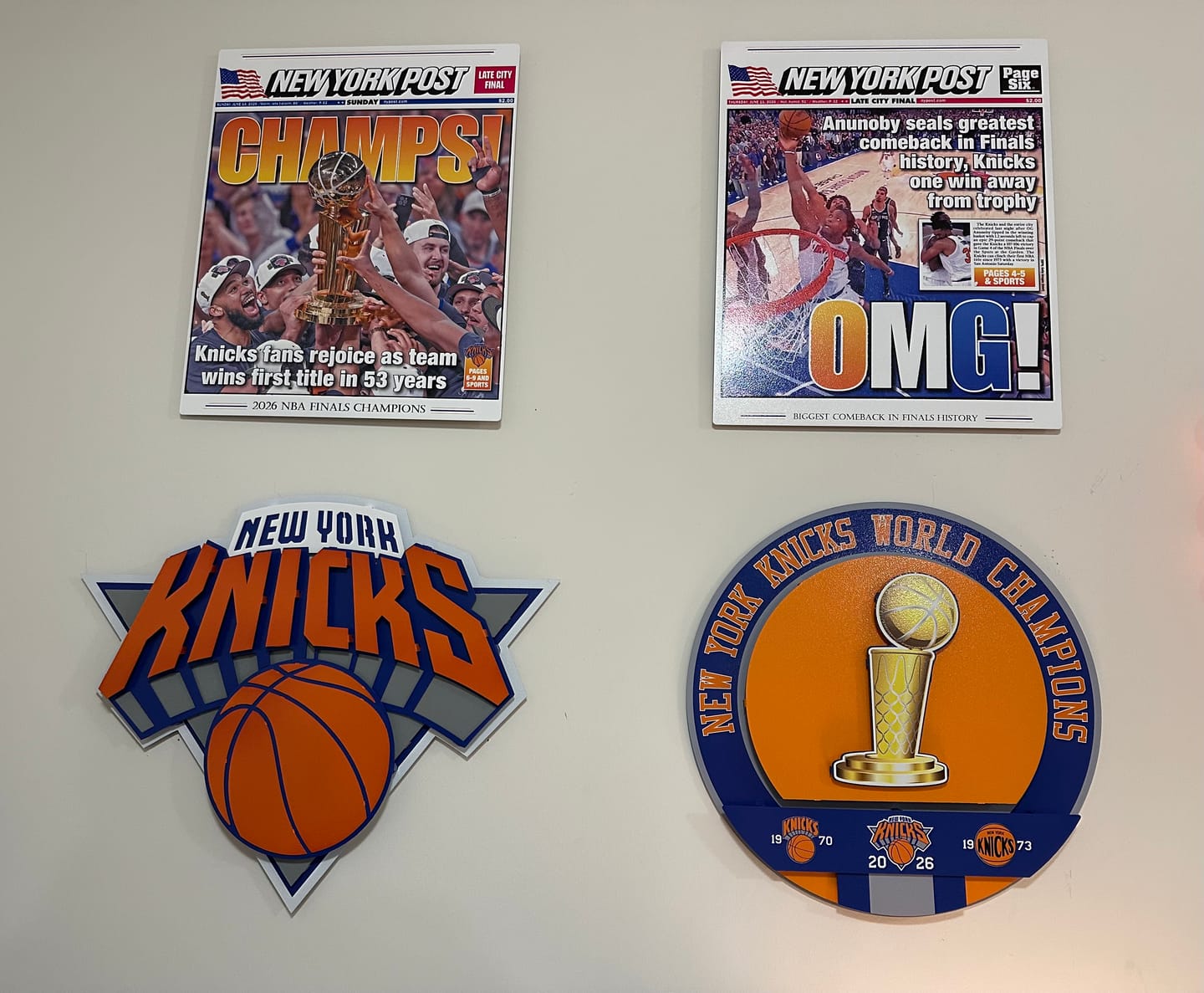 Customer photo review of New York Post Knicks 2026 NBA Finals GAME 4 Front Page - JUNE 11, 2026
