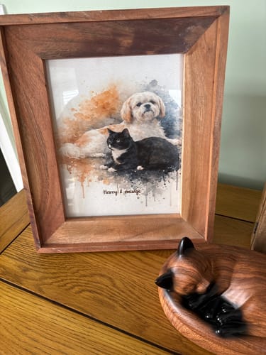 Customer photo review of Watercolour Realistic Portrait - Personalised Poster