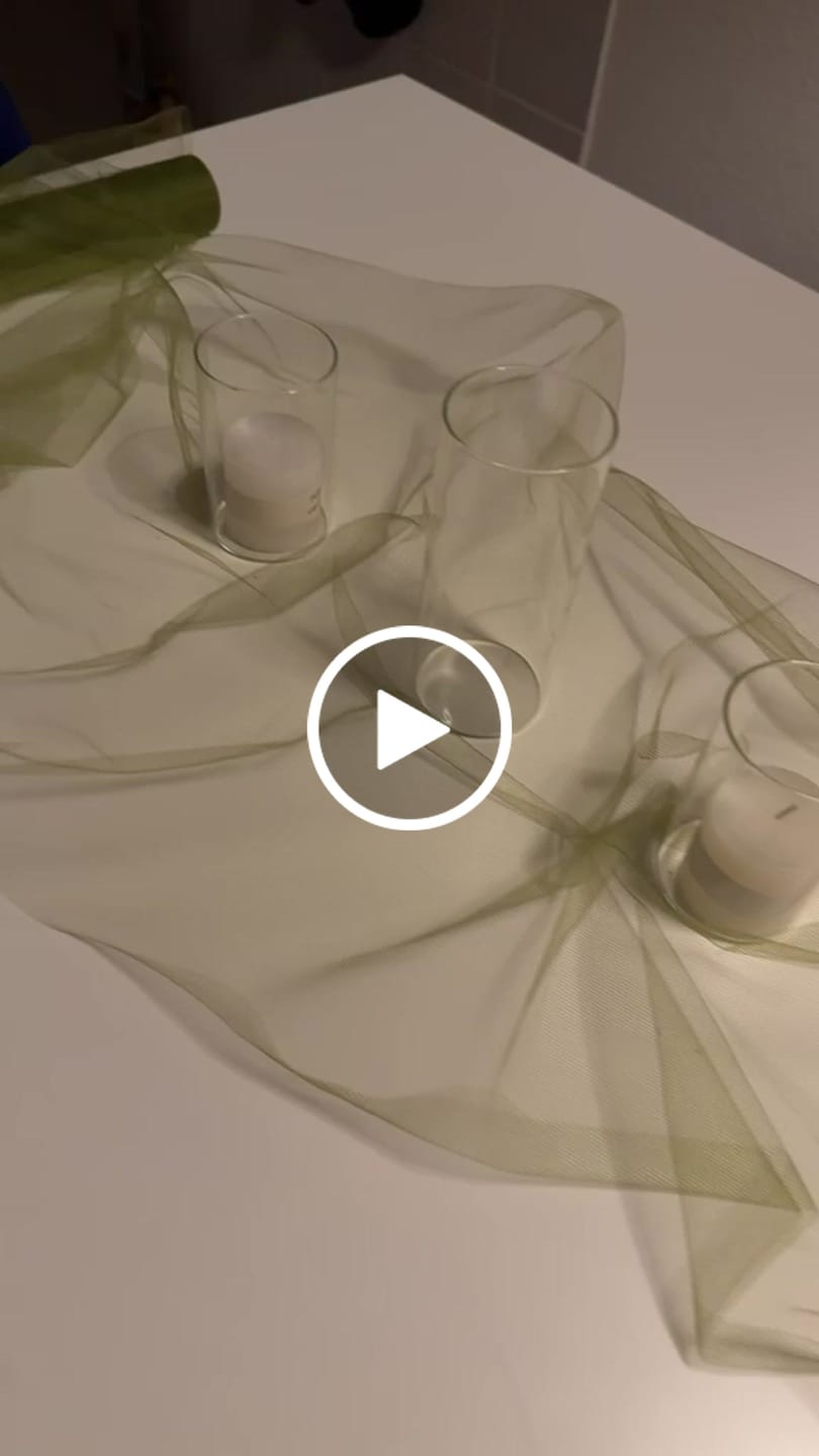 Customer video review of Tüll Dekostoff 50 cm x 9 m grün