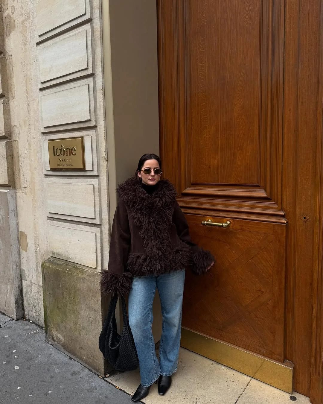 Customer photo review of Daisy Plush Faux Fur Coat