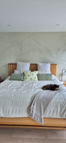 The Palms Wallpaper in New Neutral in a customer's home - verified photo review