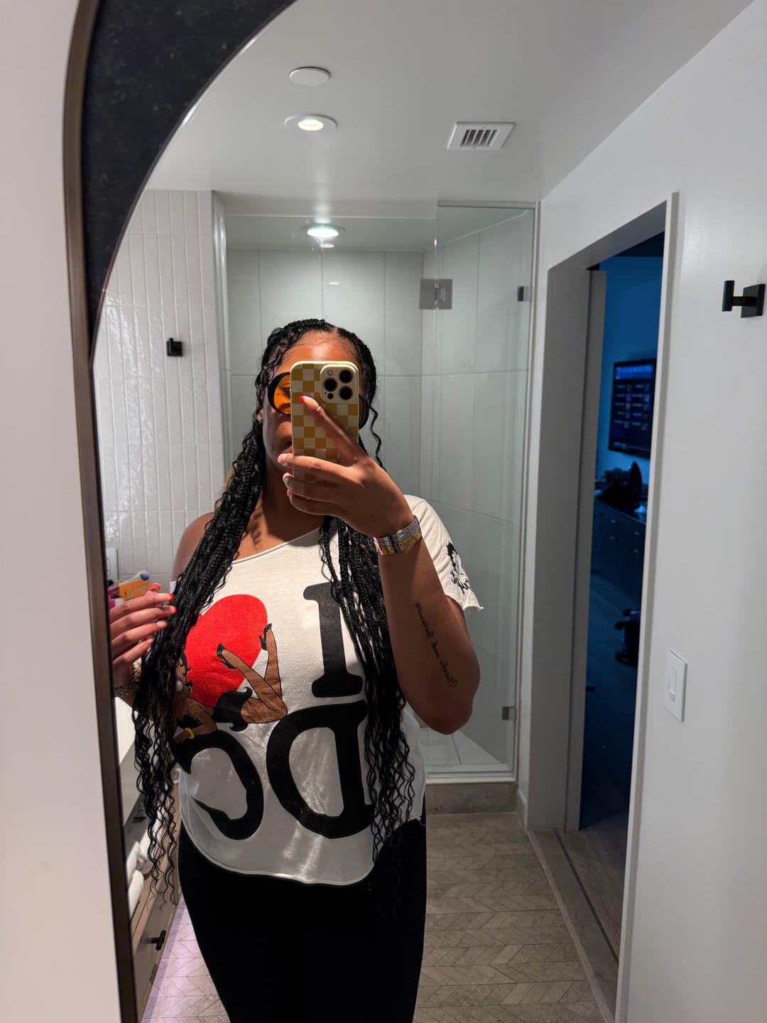 Customer photo review of I <3 DC ONE SHOULDER TOP