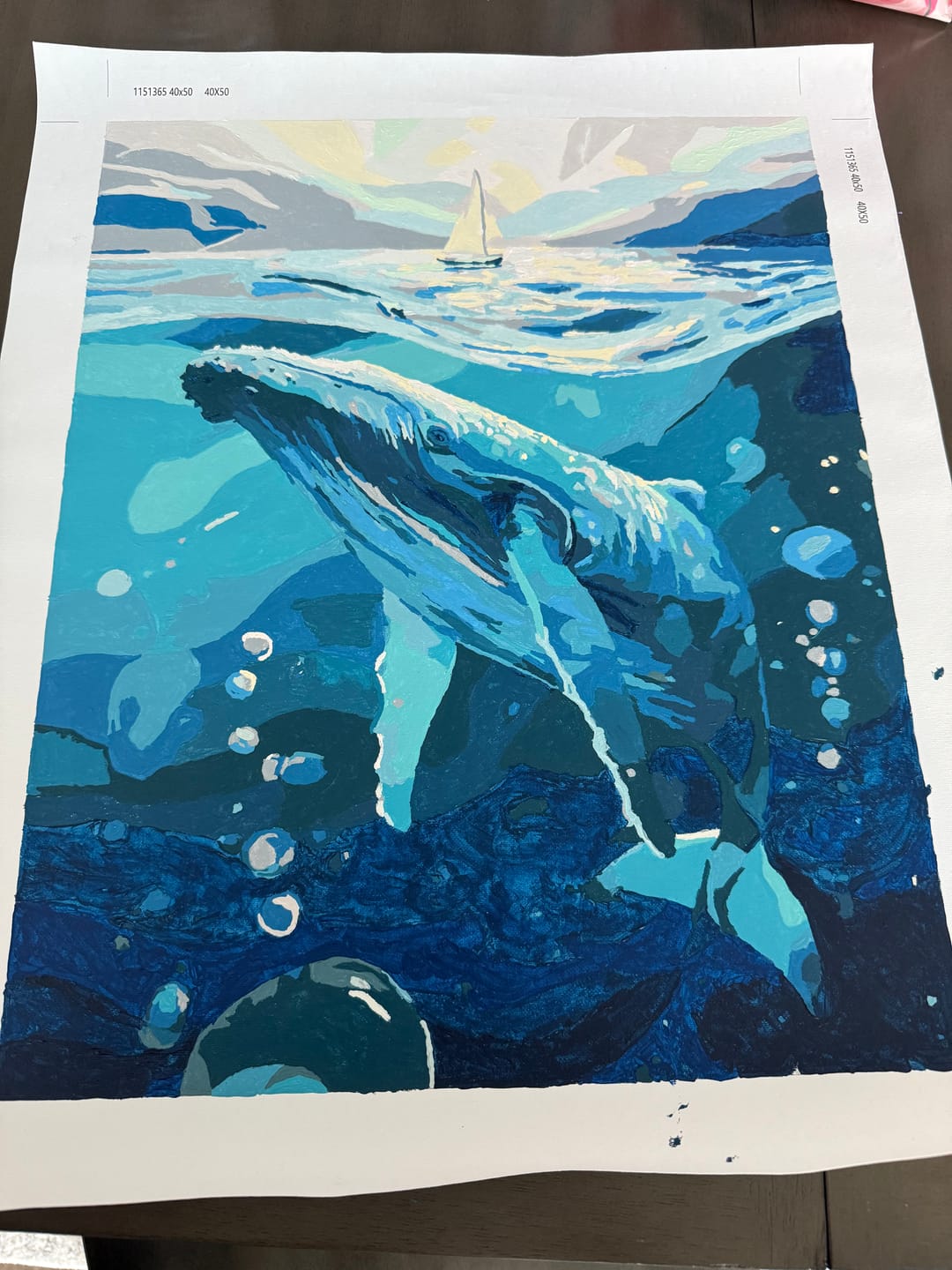 Customer photo review of Dreamy underwater | Paint by Number