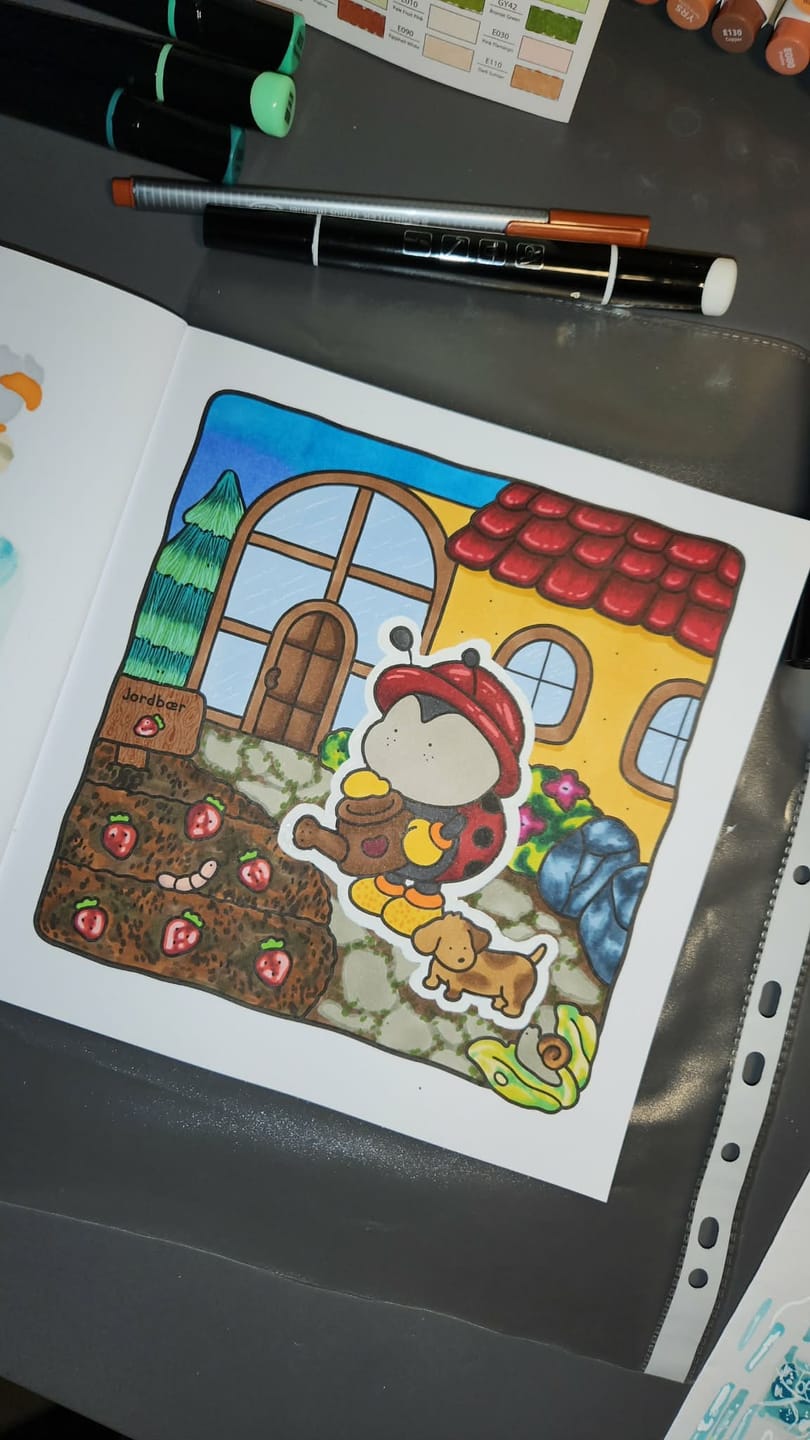 Customer photo review of Ohuhu Honolulu Brush Markers - Large Set