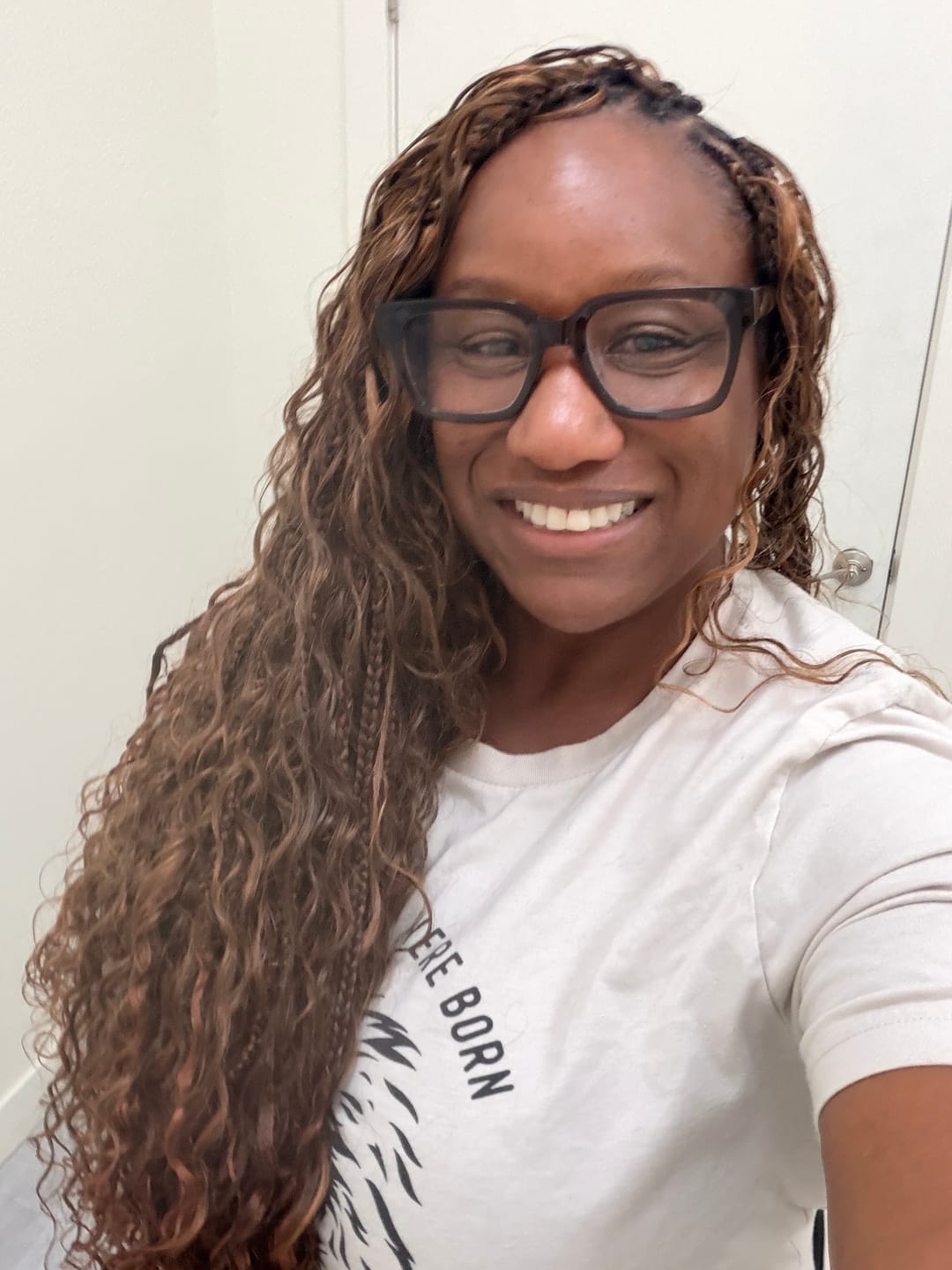 Customer photo review of #4/#30 Mix Color Blend Loose Deep Wave Bulk Human Braiding Hair