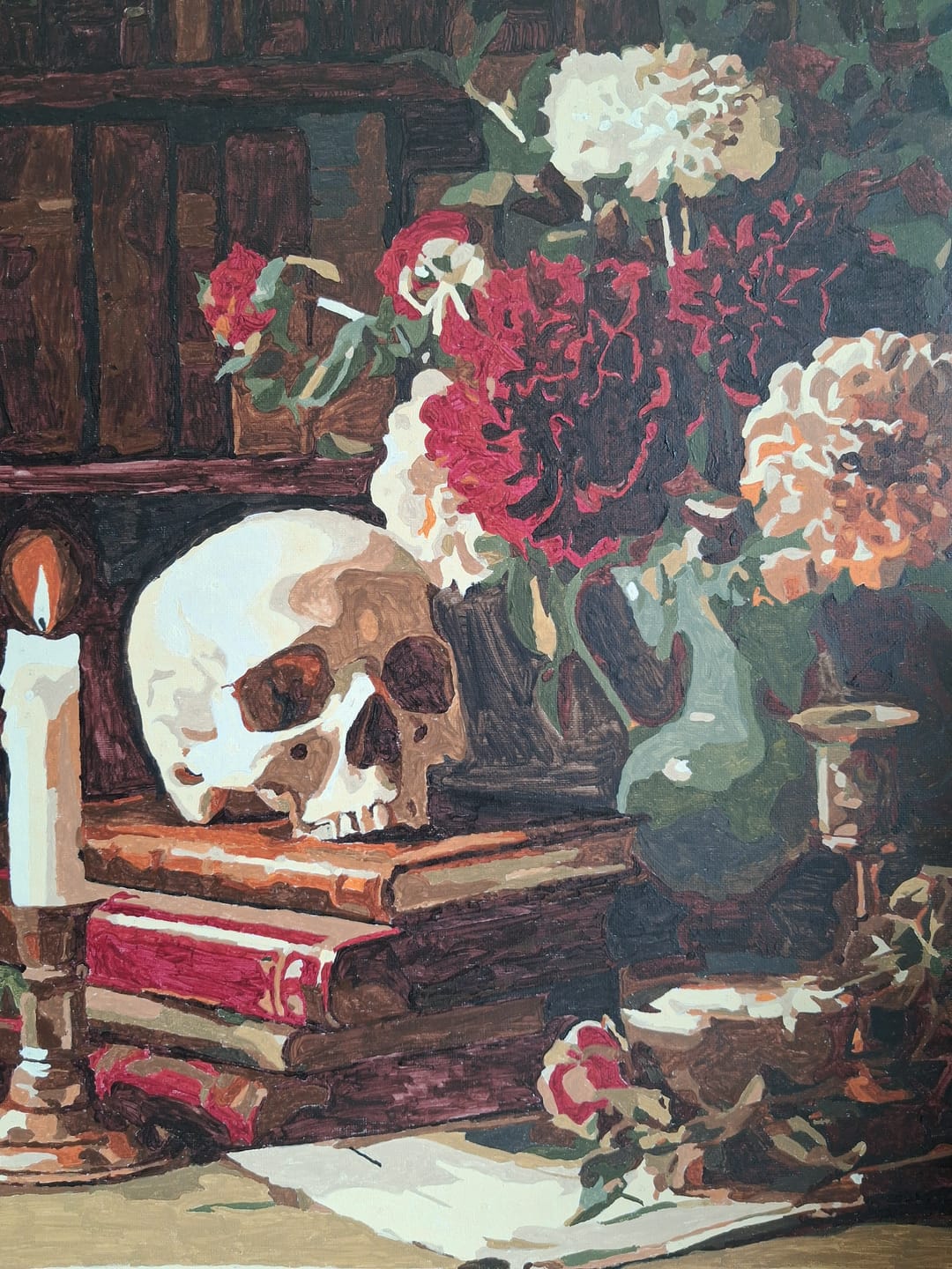Customer photo review of Vintage Library | Paint by Number